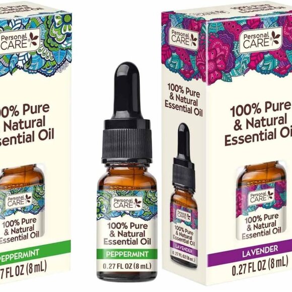 Personal Care Pure Lavender & Peppermint Essential Oil, 0.27 Fl Oz Set - Picture 1 of 3
